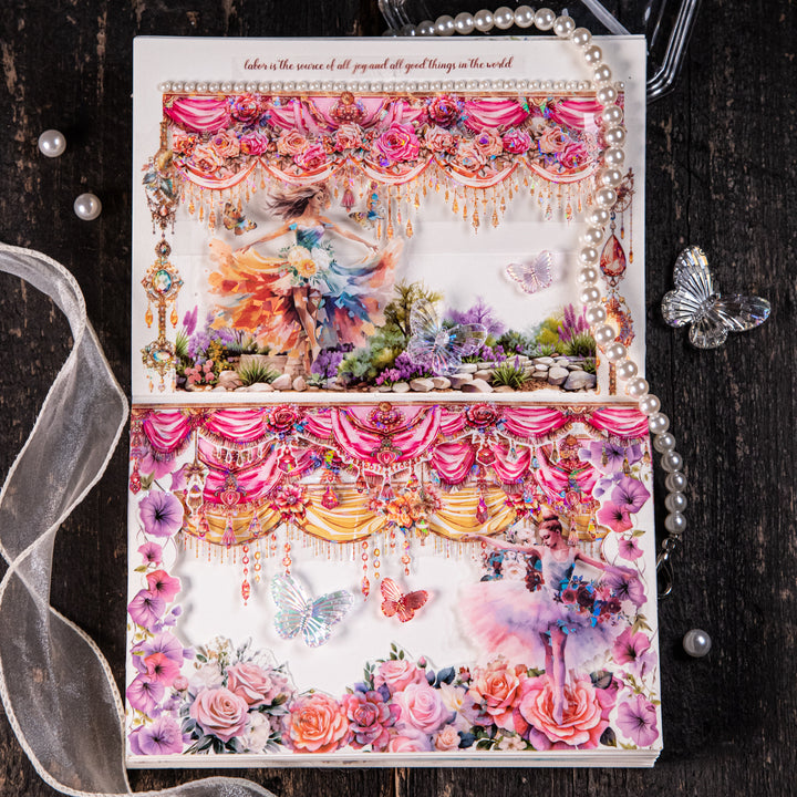 Romantic Scenic Tape Jewelry Curtains floral romantic PET tape