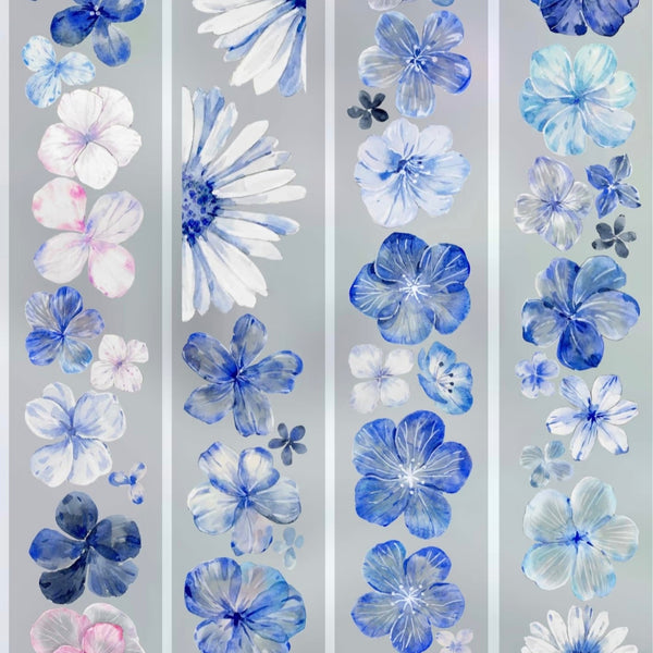 Romantic Tape Blue Mist Isle Floral Style Scrapbook Decoration