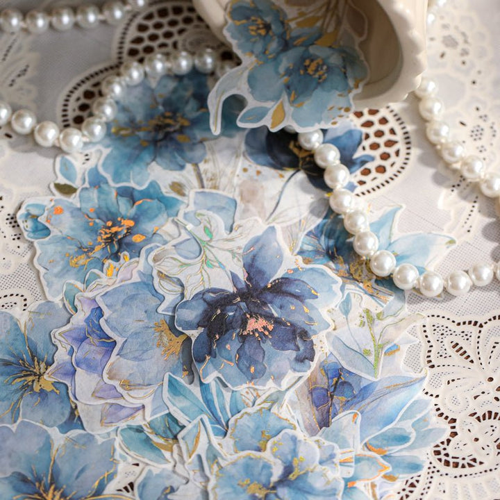 Romantic Washi Stickers Floating Flower Gilded washi sticker assortment