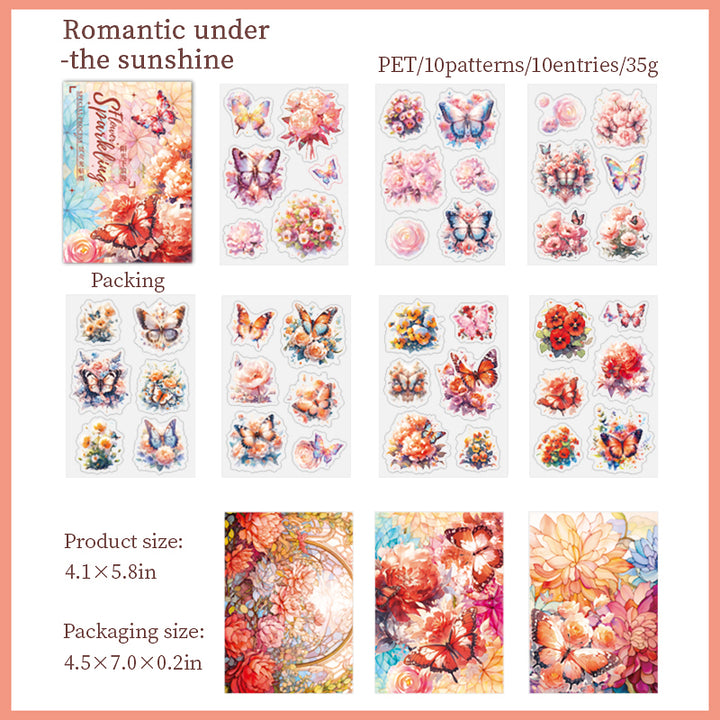 Romantic Sunshine Flower Stickers