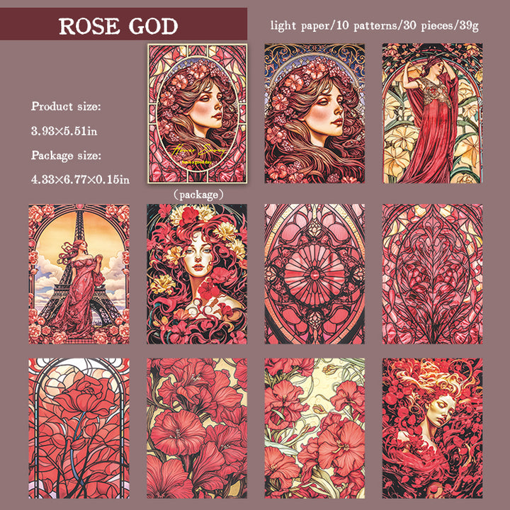 Rose God Girl Journal Decoration Paper