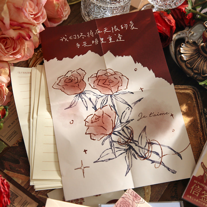 Rose Island Letter Paper and Envelope Set for Special Occasions