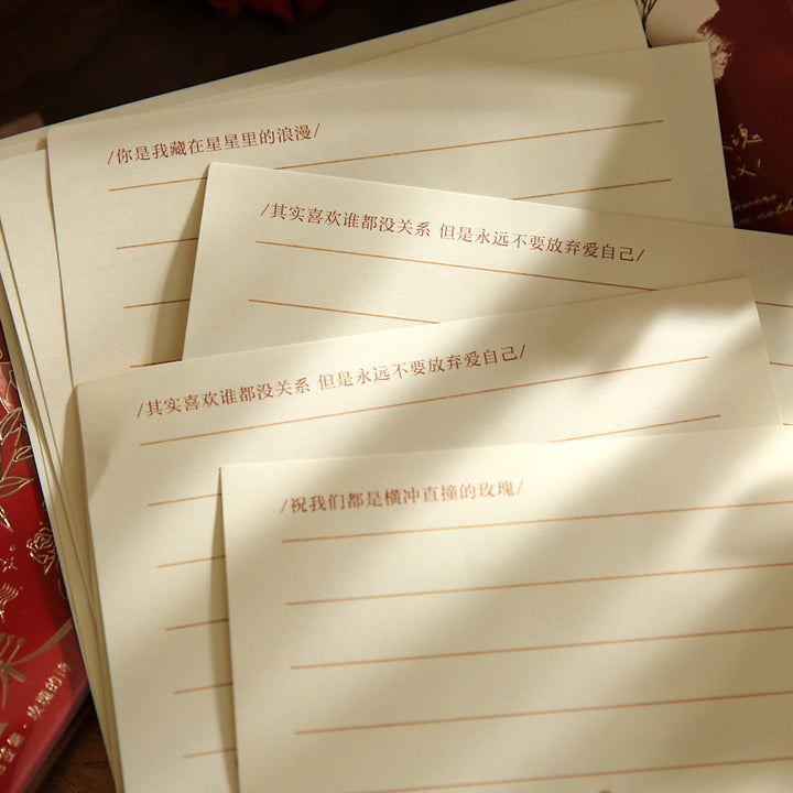 Rose Island Rose Theme Stationery Set for DIY Crafts and Letters