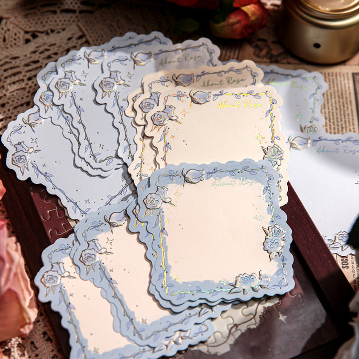 Rose Island Series Floral Memo Pad Aesthetic Stationery Supplies