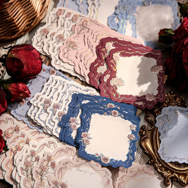 Rose Island Series Romantic Memo Pad Gold Foil Art Stationery