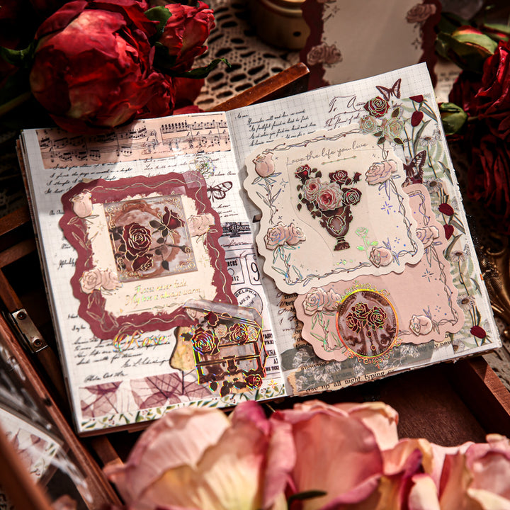 Rose Island Series Rose Art Memo Pad with Premium Paper