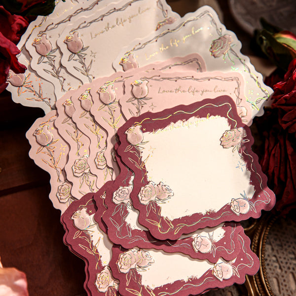 Rose Island Series Rose Theme Memo Pad Artistic Writing Paper