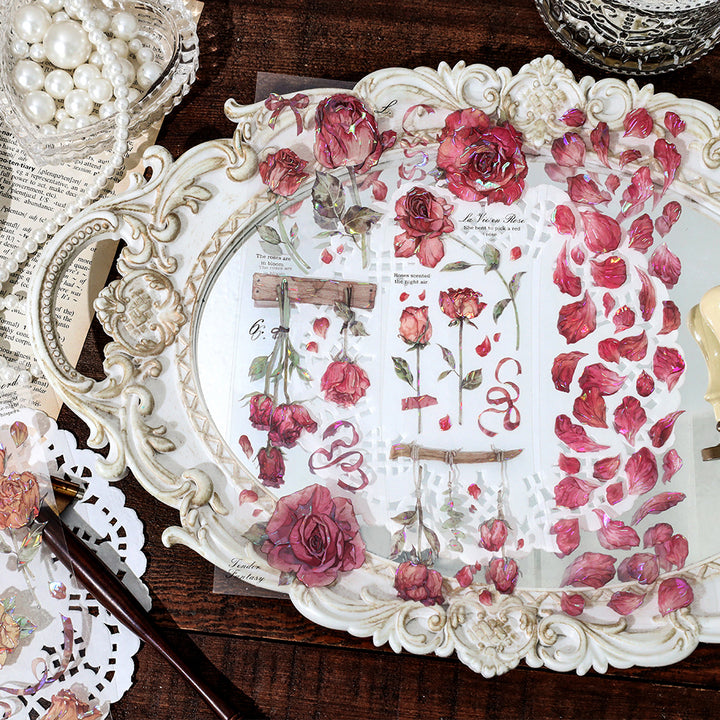 Rose Memory Series PET tape ideal for creative notebook spreads