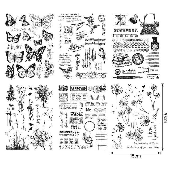 Rose Stamps Transparent Silicone Stamps Perfect for Journal Decoration