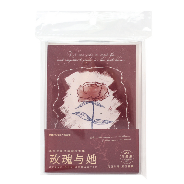 Rose and Her Series Romantic Letter Paper Set for Heartfelt Messages