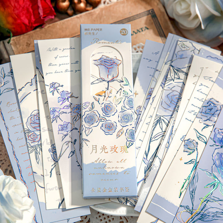 Rose of Name Beautiful Rose Design Bookmarks Gold Stamped Art
