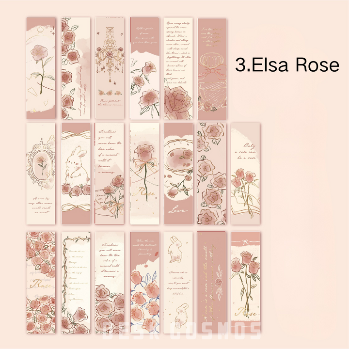 Rose of Name Elsa Rose Gold Foil Bookmarks Elegant and Artistic