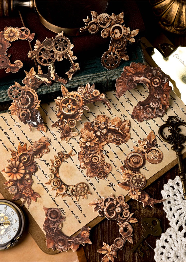 Rusty Teeth Time Mixed Media Paper for Handmade Projects