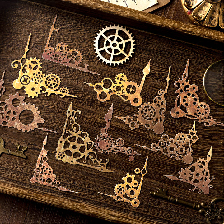 Rusty Teeth Time Steampunk Sticker Pack for Journaling