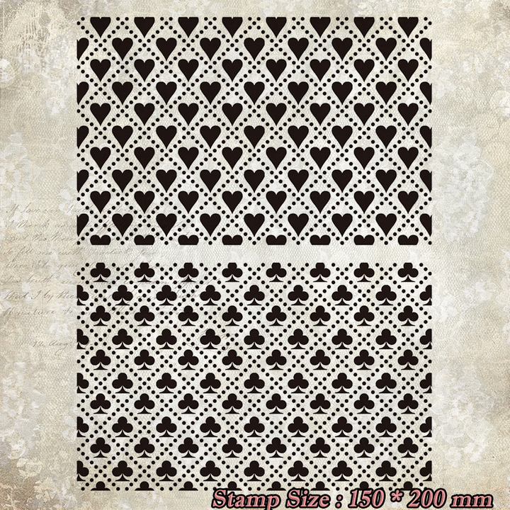 Vintage Transparent Silicone Stamps Plum Poker Series Decorative Art