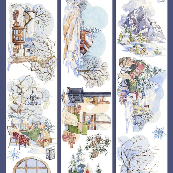 Winter Cabin Memory Scenery PET Tape - Desk Cosmos
