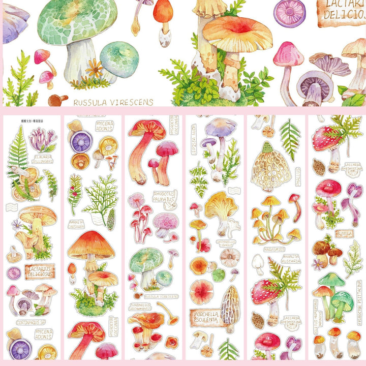 Mushroom Guide Plant Die - Cut Tape - Desk Cosmos