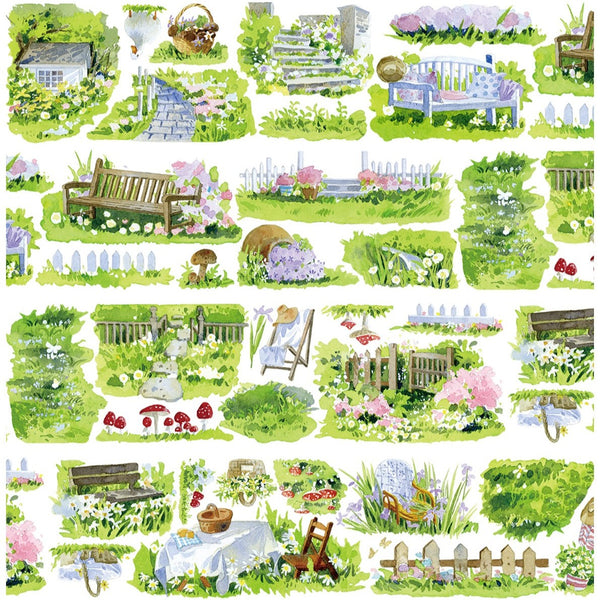 Serene Garden Corner Scenery PET Tape