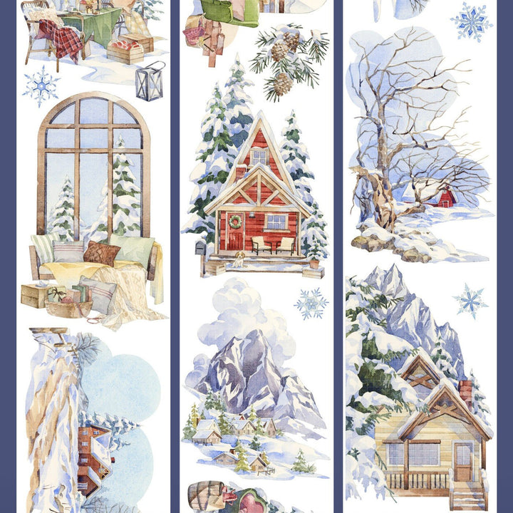 Winter Cabin Memory Scenery PET Tape - Desk Cosmos