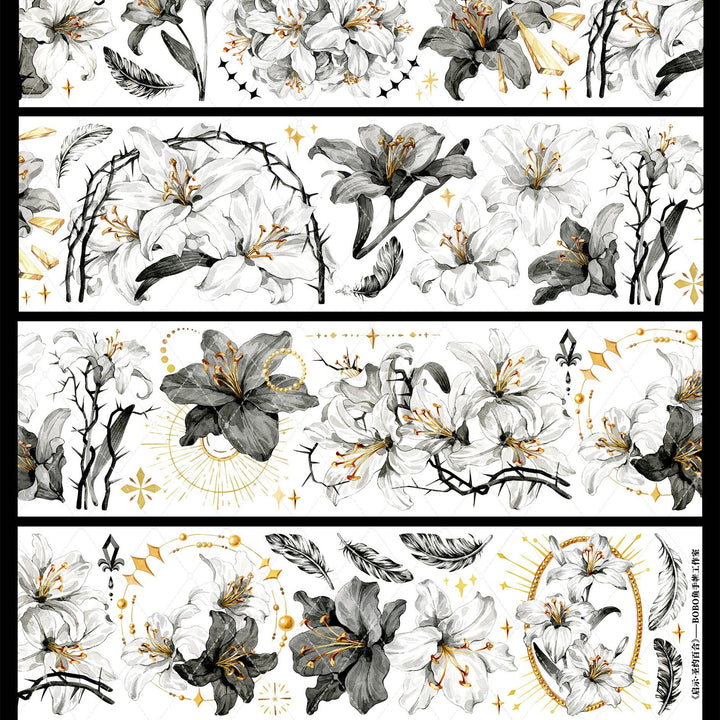 Blooming Lily Gothic Die - cut PET Tape - Desk Cosmos