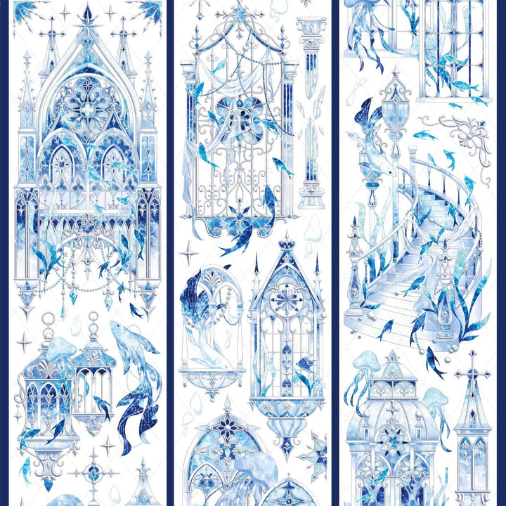 Ice Blue Magic Castle PET Tape - Desk Cosmos