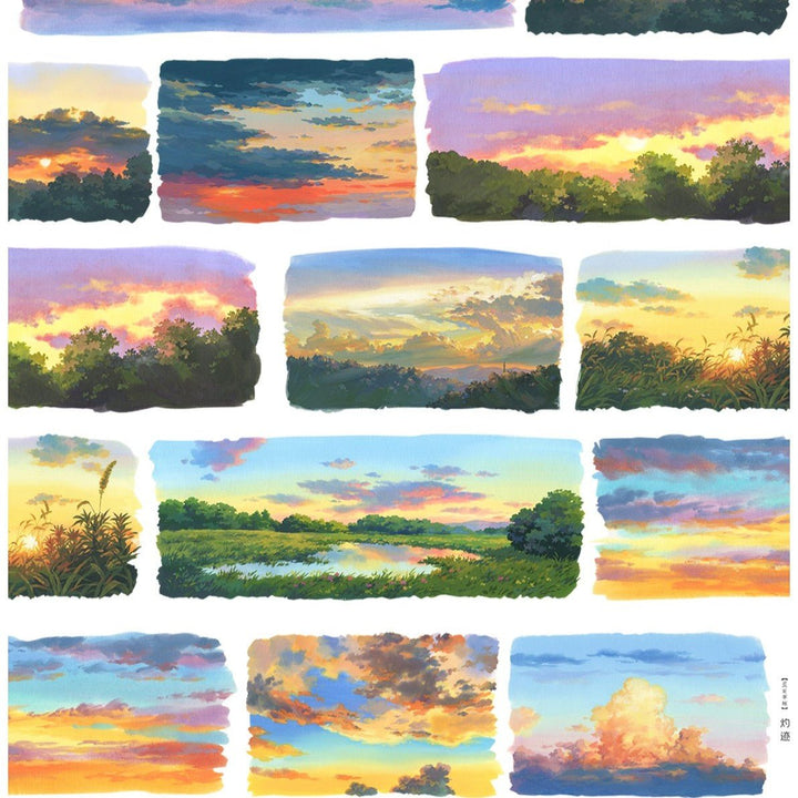 Sunset Clouds Scenery PET Tape - Desk Cosmos