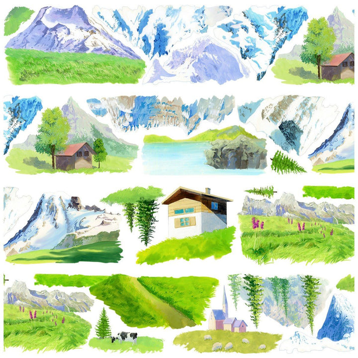 Snowland Poetic PET Scenery Tape - Desk Cosmos