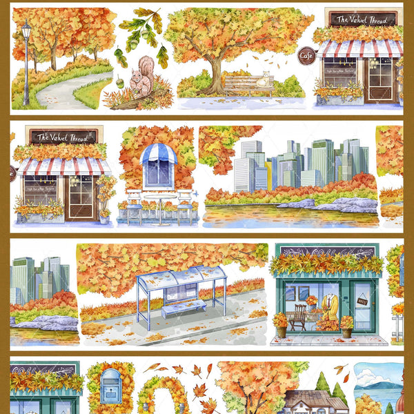 City Autumn Scenery PET Tape - Desk Cosmos