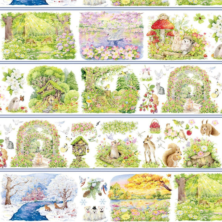 Four Seasons in Fairy Tale Forest PET Tape - Desk Cosmos