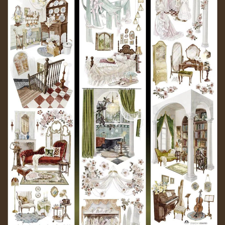 Elegant Noble Mansion PET Tape - Desk Cosmos