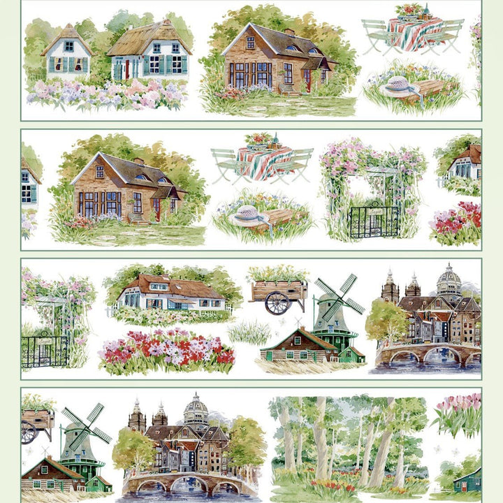 Windmill Water City Scenic PET Tape - Desk Cosmos