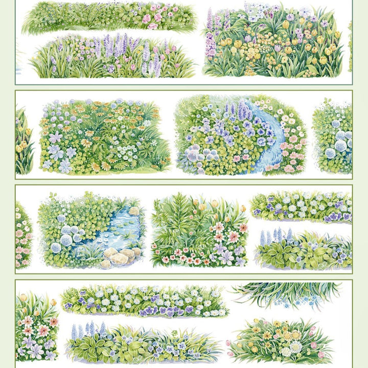 Floral Scenery Decorative PET Tape for Scrapbook - Desk Cosmos