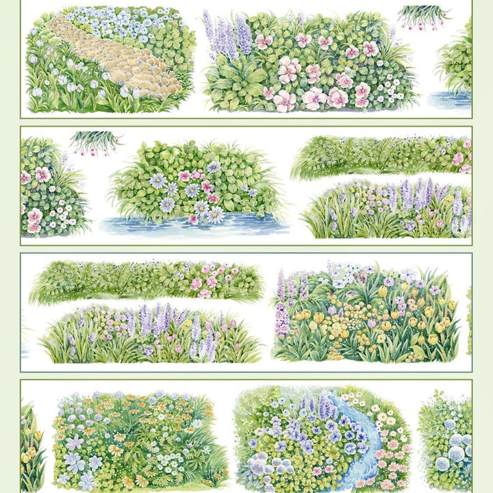 Floral Scenery Decorative PET Tape for Scrapbook - Desk Cosmos