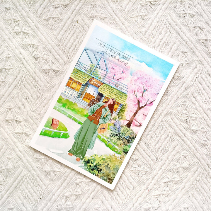 Sakura Corridor PET Tape Pearlescent Material Scenery