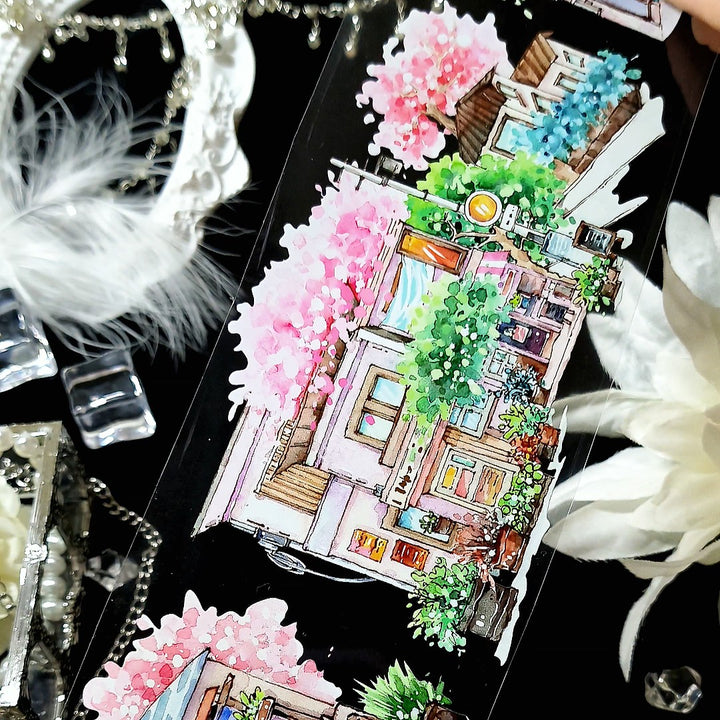 Sakura Street PET Tape Flower Japanese Style Decorative Planner