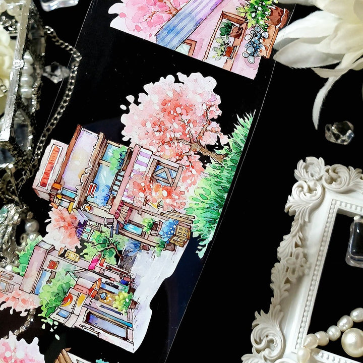 Sakura Street PET Tape Flower Japanese Style Suitable for Scrapbook