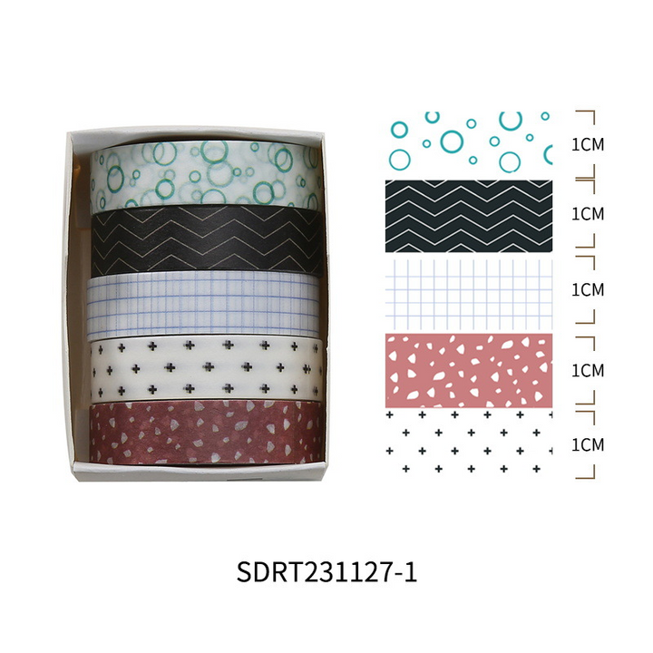 Salt Series Time Bubble Water Ripple Line Star Washi Tape