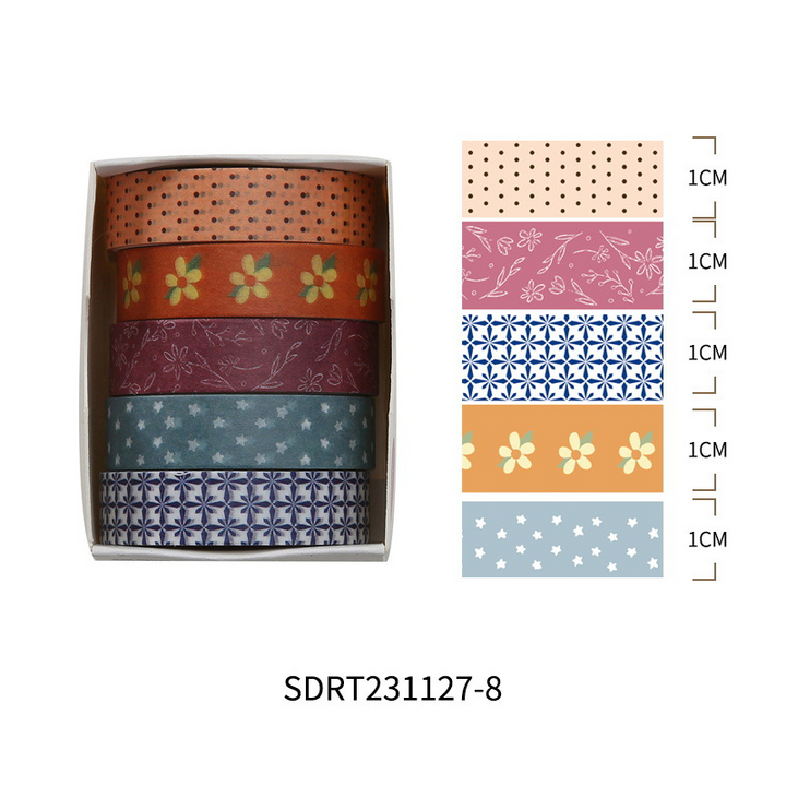 Salt Series Time Flower Washi Tape