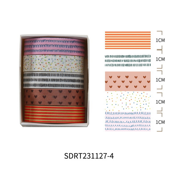 Salt Series Time Line Colorful Dots Washi Tape