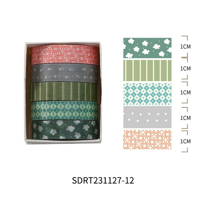 Salt Series Time Snowflake Cloud Washi Tape