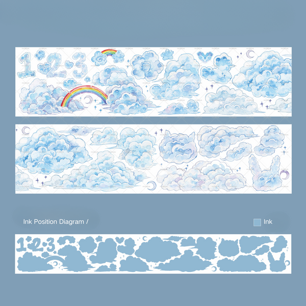 Scenery Creation PET Tape Rain Clear Sky
