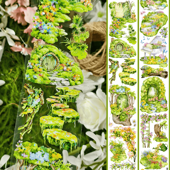 Scenery Creation PET Tape Secret Spring Nature Theme Decorative