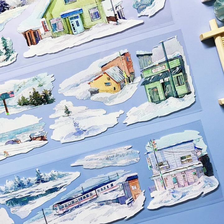 Scenery PET Tape Winter Journey Countryside Art Projects