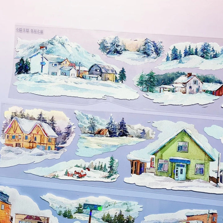 Scenery PET Tape Winter Journey Countryside Decorative Tape