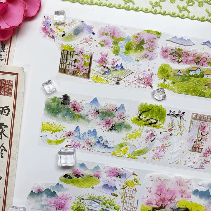 Scenery PET Tapes Spring Prelude Series Artistic Journaling