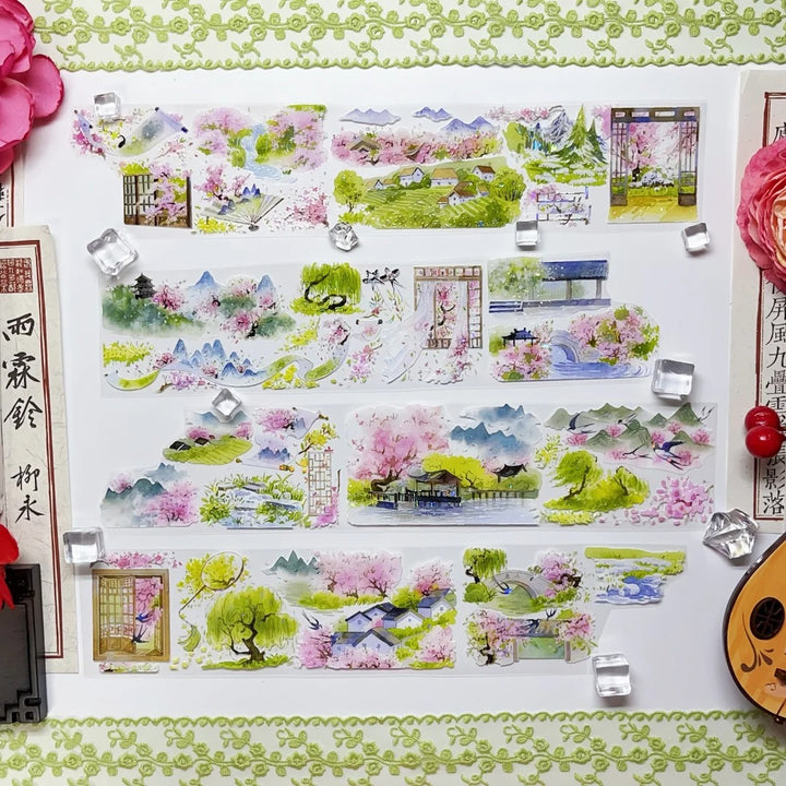Scenery PET Tapes Spring Prelude Series Botanical Collage