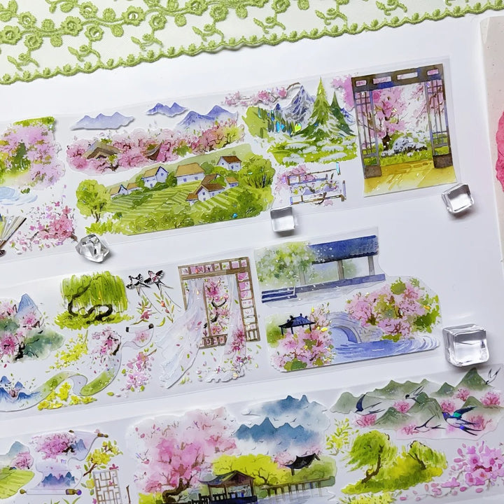 Scenery PET Tapes Spring Prelude Series Countryside Scenery
