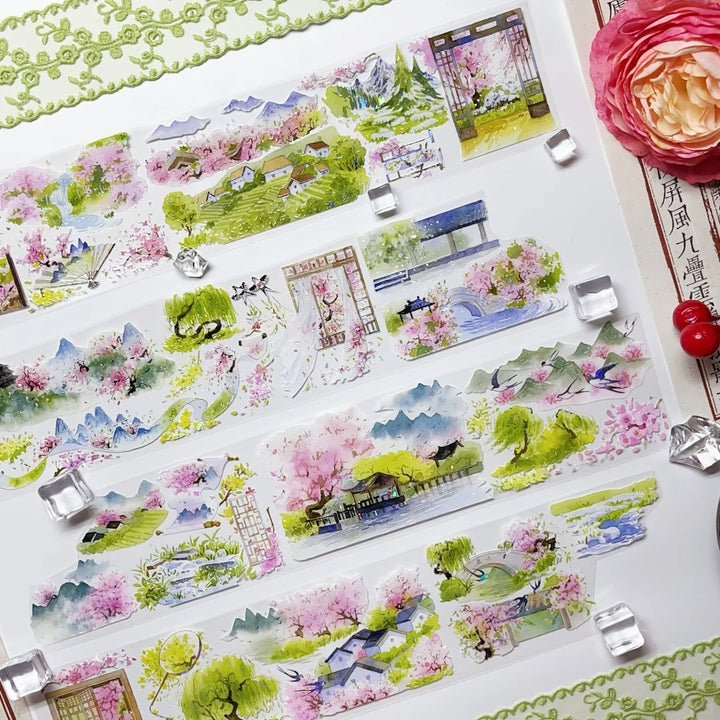 Scenery PET Tapes Spring Prelude Series Four Seasons Design