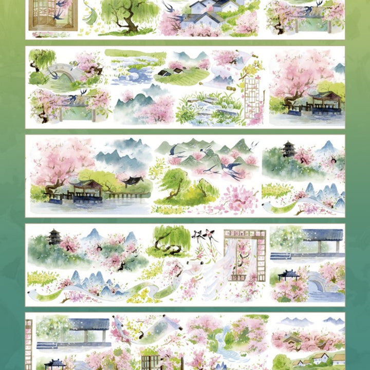 Scenery PET Tapes Spring Prelude Series Natural Landscape Decorative