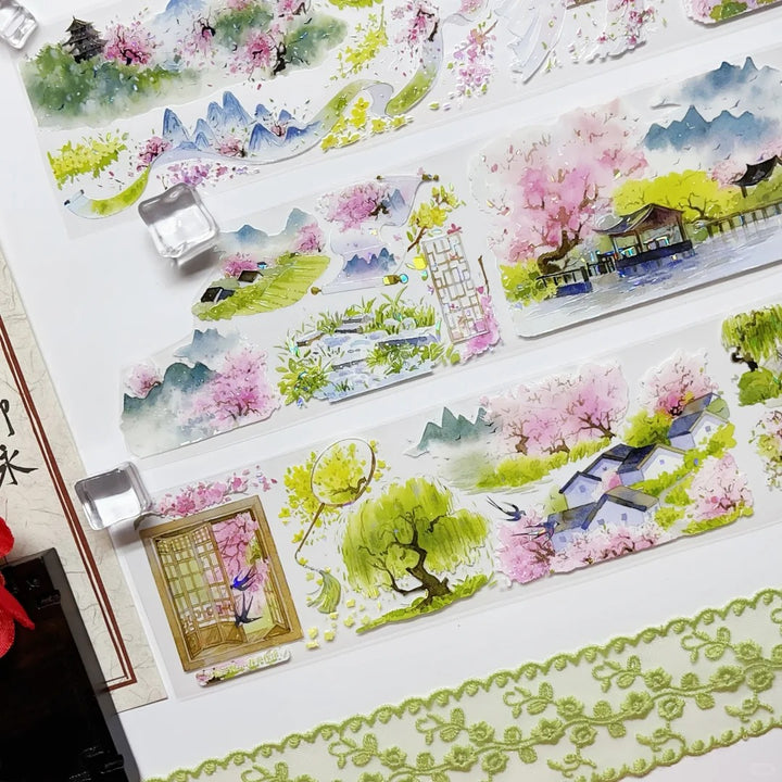 Scenery PET Tapes Spring Prelude Series Springtime Aesthetic
